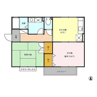 ビオレータ宮入 A【2階】の間取り