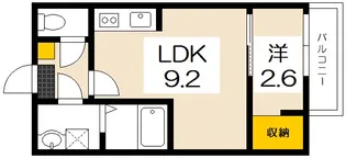 シャインライズ楽々園【3階】の間取り