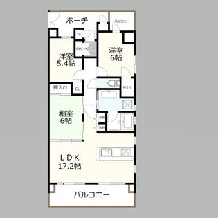コスモ東大阪ステーションアベニュー【13階】の間取り