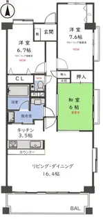 エクセラージュ嵐山【5階】の間取り