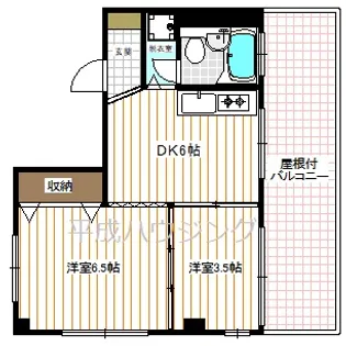 パールマンション【4階】の間取り