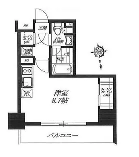 ザ・パークワンズ芝公園【9階】の間取り