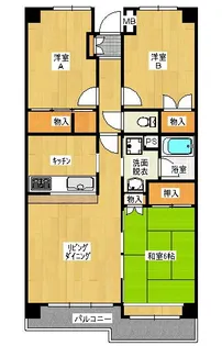カーサ・フィヨーレ3【3階】の間取り
