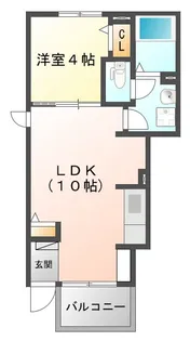 ランドマーク91【1階】の間取り