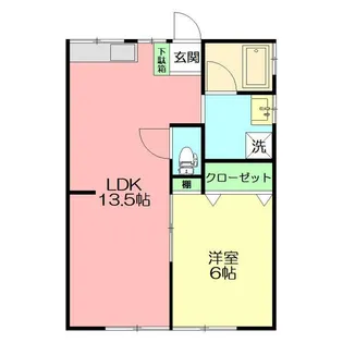 神奈川県小田原市栢山【アパート】の間取り