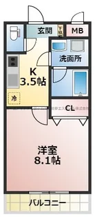 フジパレス浜寺サウスIII番館【1階】の間取り