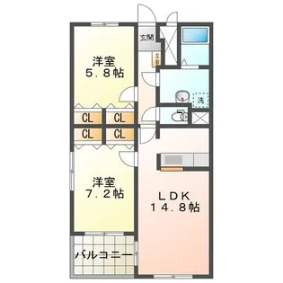 カモミーユ【2階】の間取り