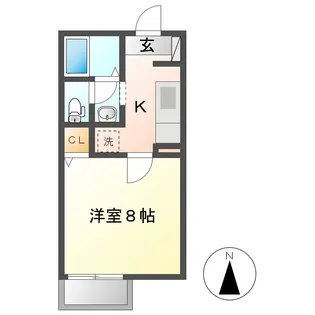 1Kの間取り画像