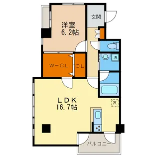 グランドアクア【4階】の間取り