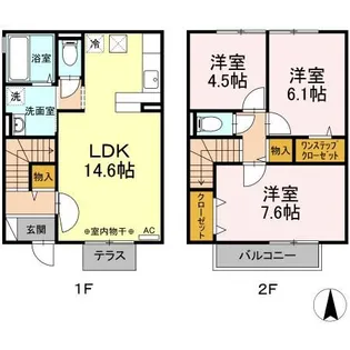 福島県郡山市山根町【アパート】の間取り