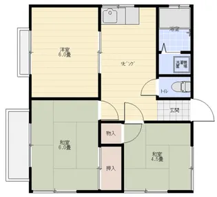 まるみハイツ【2階】の間取り