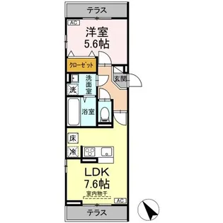 D-ROOM松木A【1階】の間取り