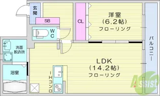 GRESS長町1丁目【3階】の間取り