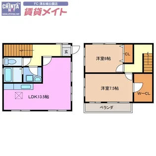 三重県津市夢が丘1【一戸建】の間取り