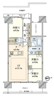 3LDKの間取り画像