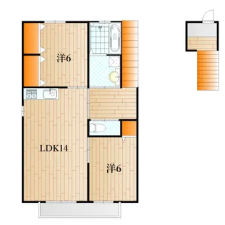 アクアハイツ【2階】の間取り