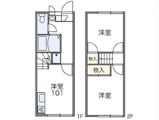 レオパレスT21【1階】の間取り