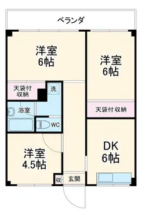 静岡中央マンション【3階】の間取り