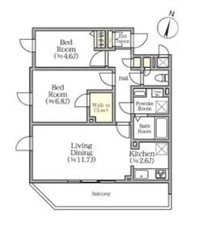 CREALpremier西馬込【2階】の間取り