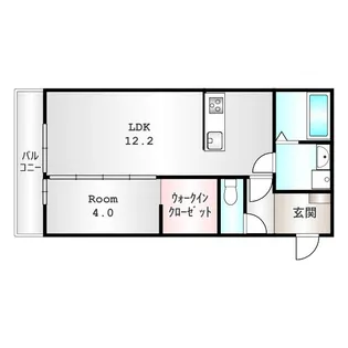 群馬県高崎市中居町4【アパート】の間取り