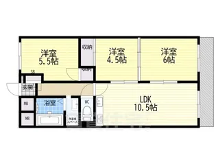 ハイツ三ツ池台【4階】の間取り