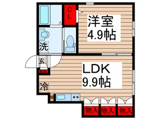 RATIO KATSUTADAI【1階】の間取り