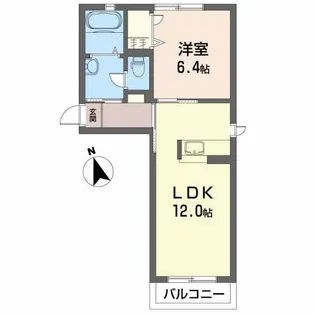 サンシェール・トゥーヤ【1階】の間取り