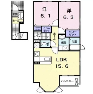 フラン・プロムナ ドA【2階】の間取り