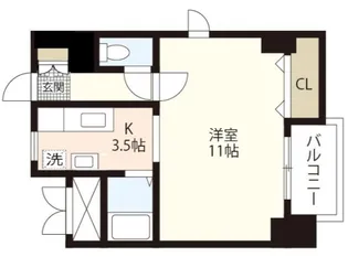 カーサ・フィオーレ表町【8階】の間取り