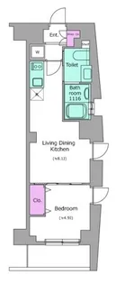 レジディア幡ヶ谷【5階】の間取り