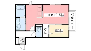 兵庫県西宮市津門呉羽町【アパート】の間取り