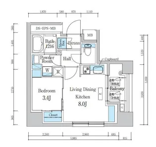 東京都台東区蔵前4【マンション】の間取り
