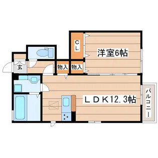 D-roomM A【1階】の間取り