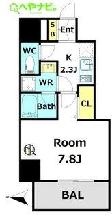 愛知県名古屋市中区大須2【マンション】の間取り