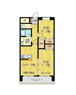 ナッツコート【6階】の間取り