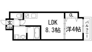クローバー・クレア石橋阪大前【6階】の間取り