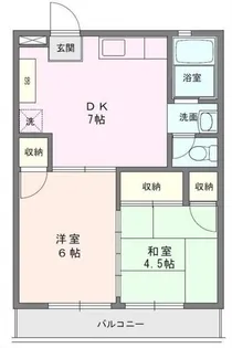 2DKの間取り画像