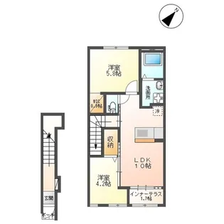 グリーン【2階】の間取り