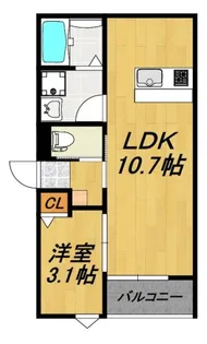1LDKの間取り画像