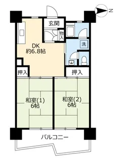UR武庫川【7階】の間取り