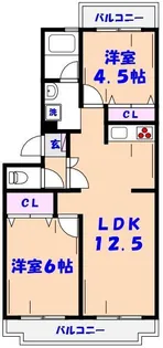 マリーナハイツ山喜【3階】の間取り