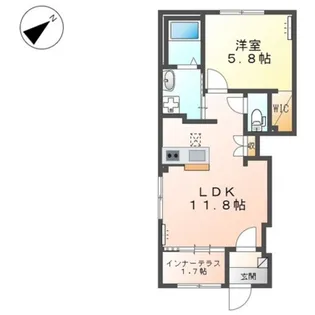 クレ・ド・ボヌールII【1階】の間取り