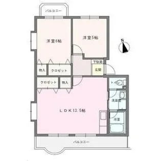 埼玉県春日部市小渕【マンション】の間取り