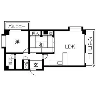 サンライフ花房【4階】の間取り