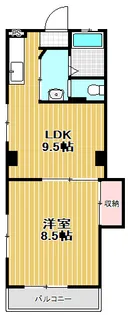 マンション美和【4階】の間取り