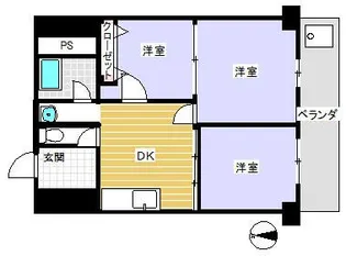 東京都渋谷区恵比寿1【マンション】の間取り