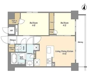 テラス南千住【5階】の間取り