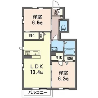 アイエーデルII【1階】の間取り