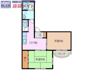 レジデンスタイコー【3階】の間取り