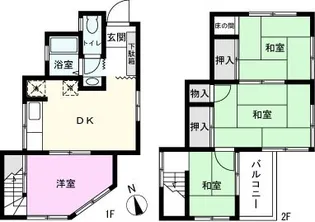 東京都足立区栗原1【一戸建】の間取り
